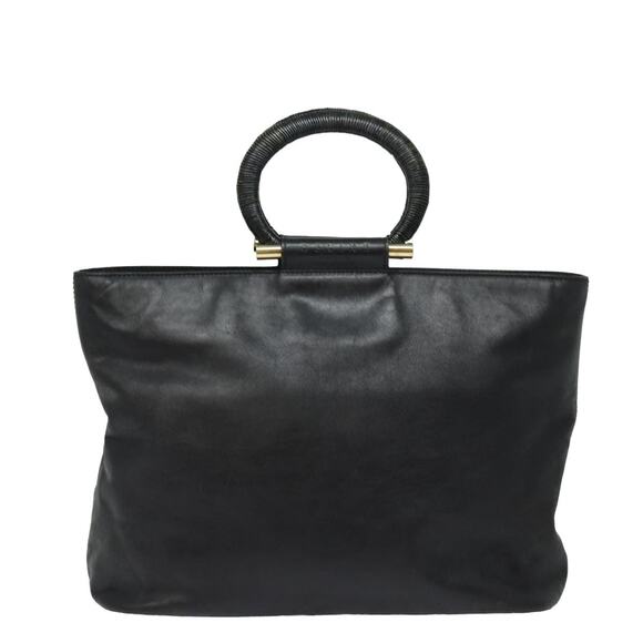 CELINE Hand Bag Leather Black - Picture 2 of 13